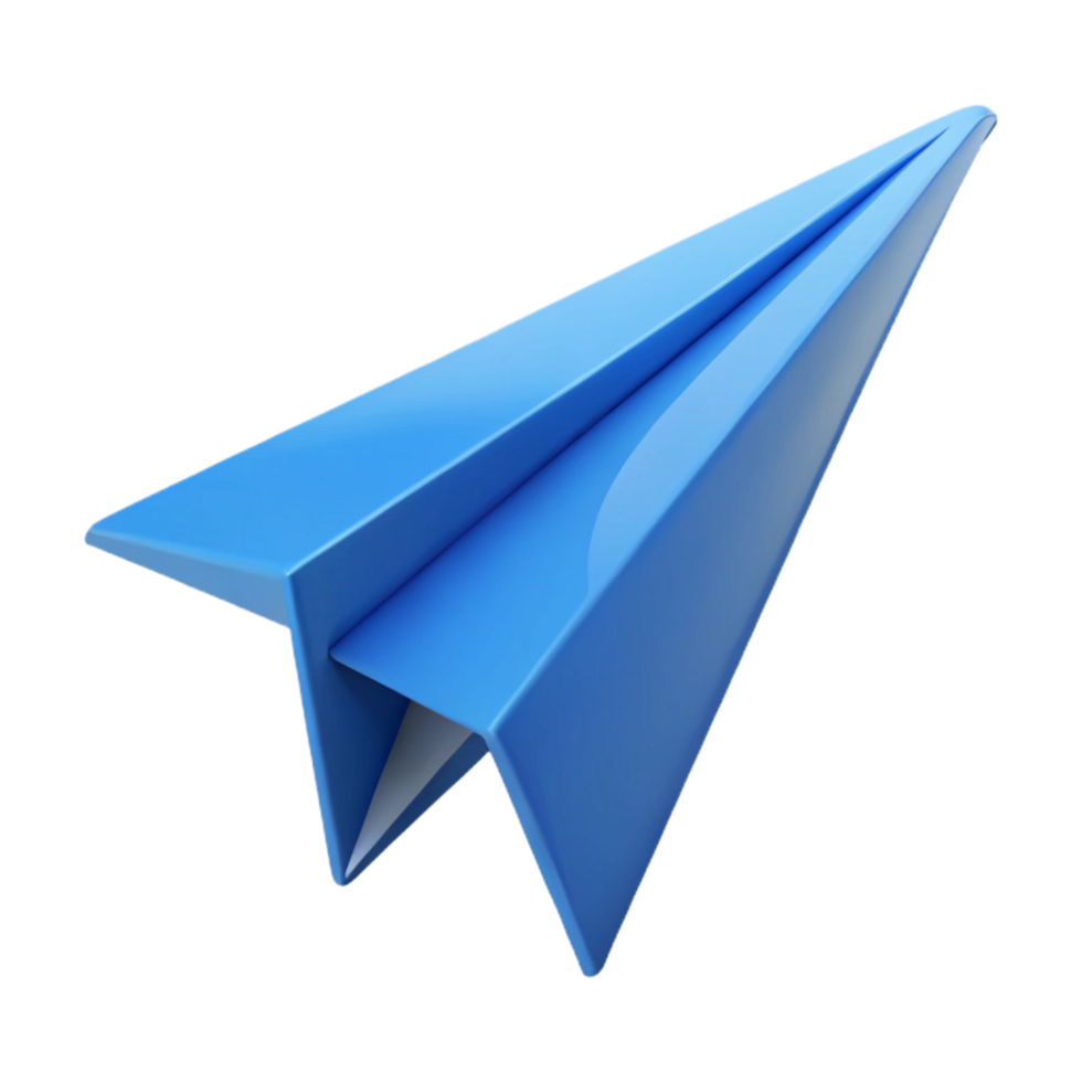 glorious impressionist Crisp edges defining a simple paper airplane. Flat color, single-weight stroke with Scalable Design. artisan png