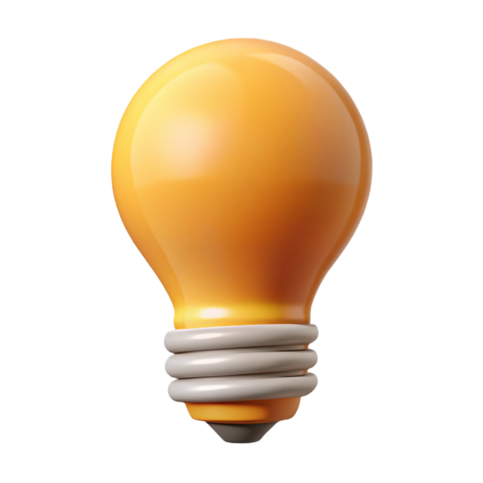 majestic exceptional Clean lines outlining a stylized lightbulb. Minimal, with Scalable Design. png