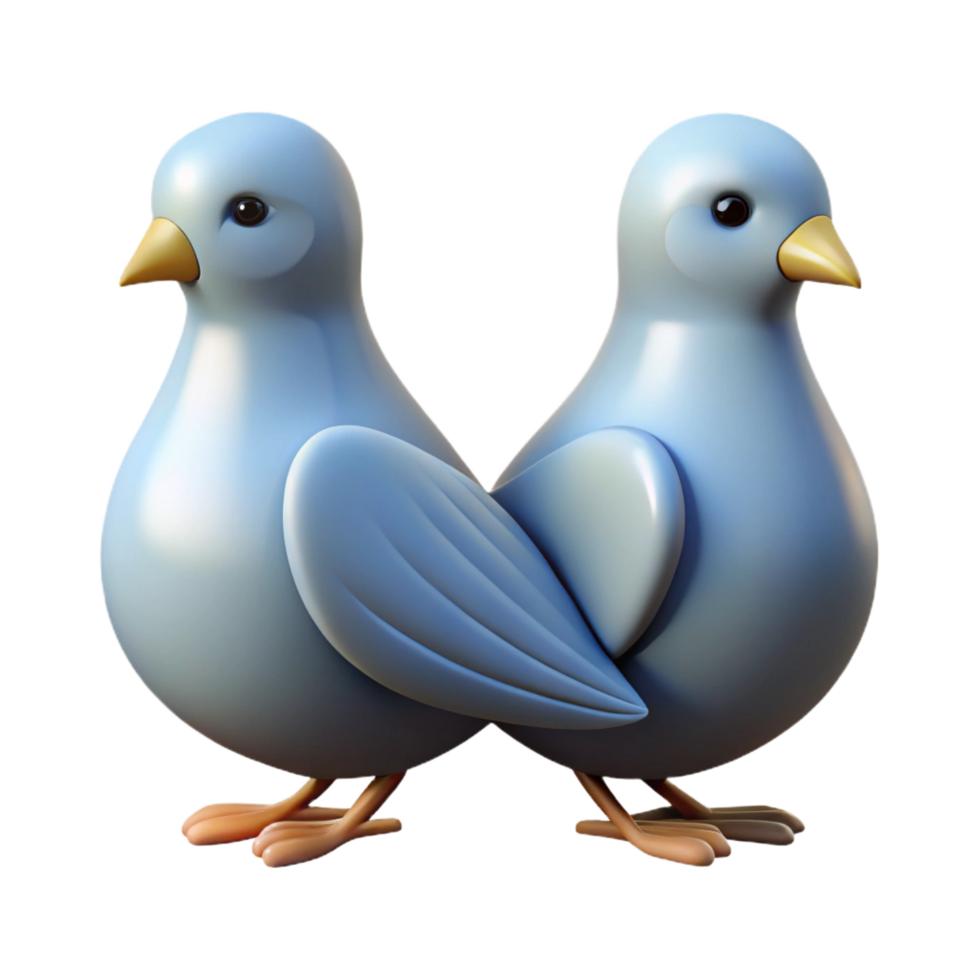 signature elegant Symmetrical silhouette of two facing birds. Crisp edges, flat color, single-weight stroke with Scalable Design. 4K png