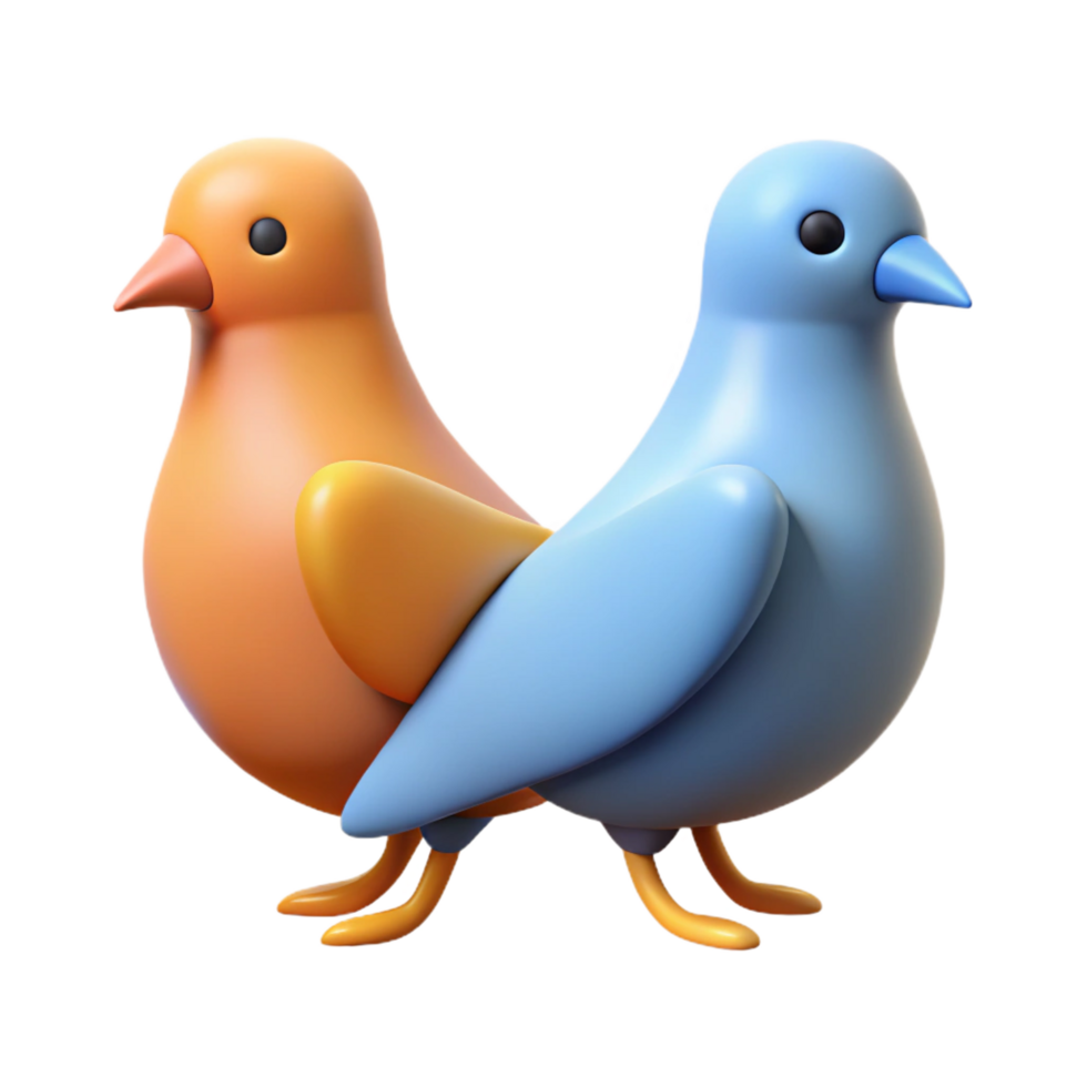 nostalgic breathtaking Symmetrical silhouette of two facing birds. Crisp edges, flat color, single-weight stroke with Scalable Design. exclusive png