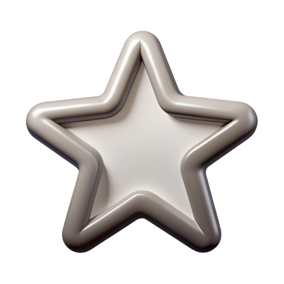 captivating coveted Single weight stroke outline of a stylized star. Crisp edges, minimal design with Scalable Design. png