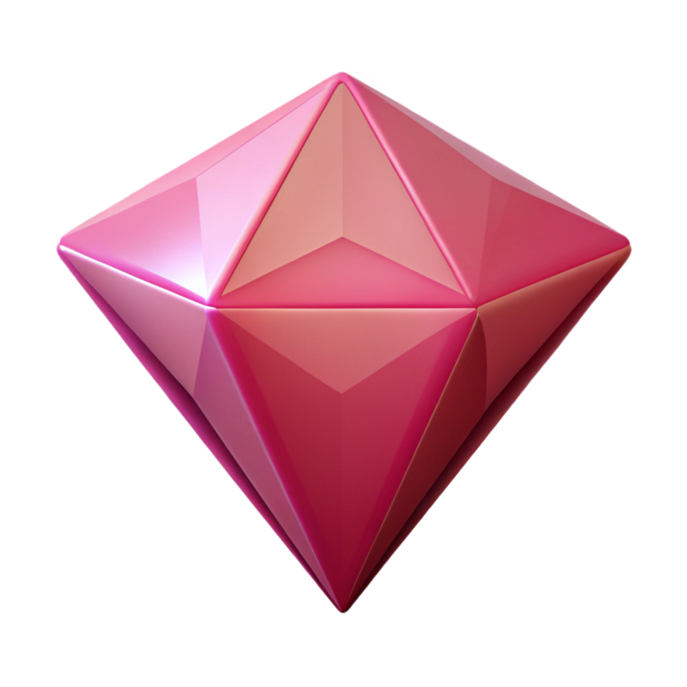 exquisite acclaimed Geometric diamond shape with crisp edges. Flat pink. Single-weight stroke with Scalable Design. png