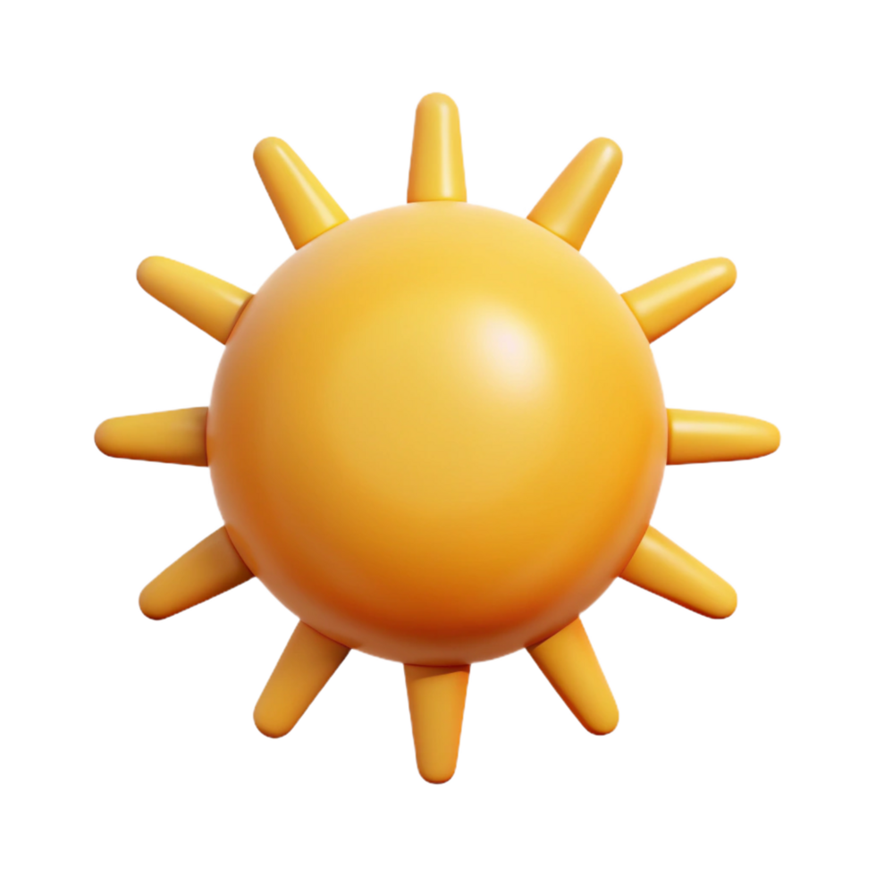gorgeous classic Flat color sun with clean lines. Scalable and minimal with Scalable Design. studio quality png