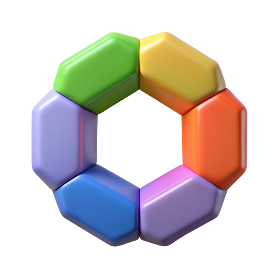 playful pristine Interlocked octagon shapes, scalable design, flat color palette with Scalable Design. original png