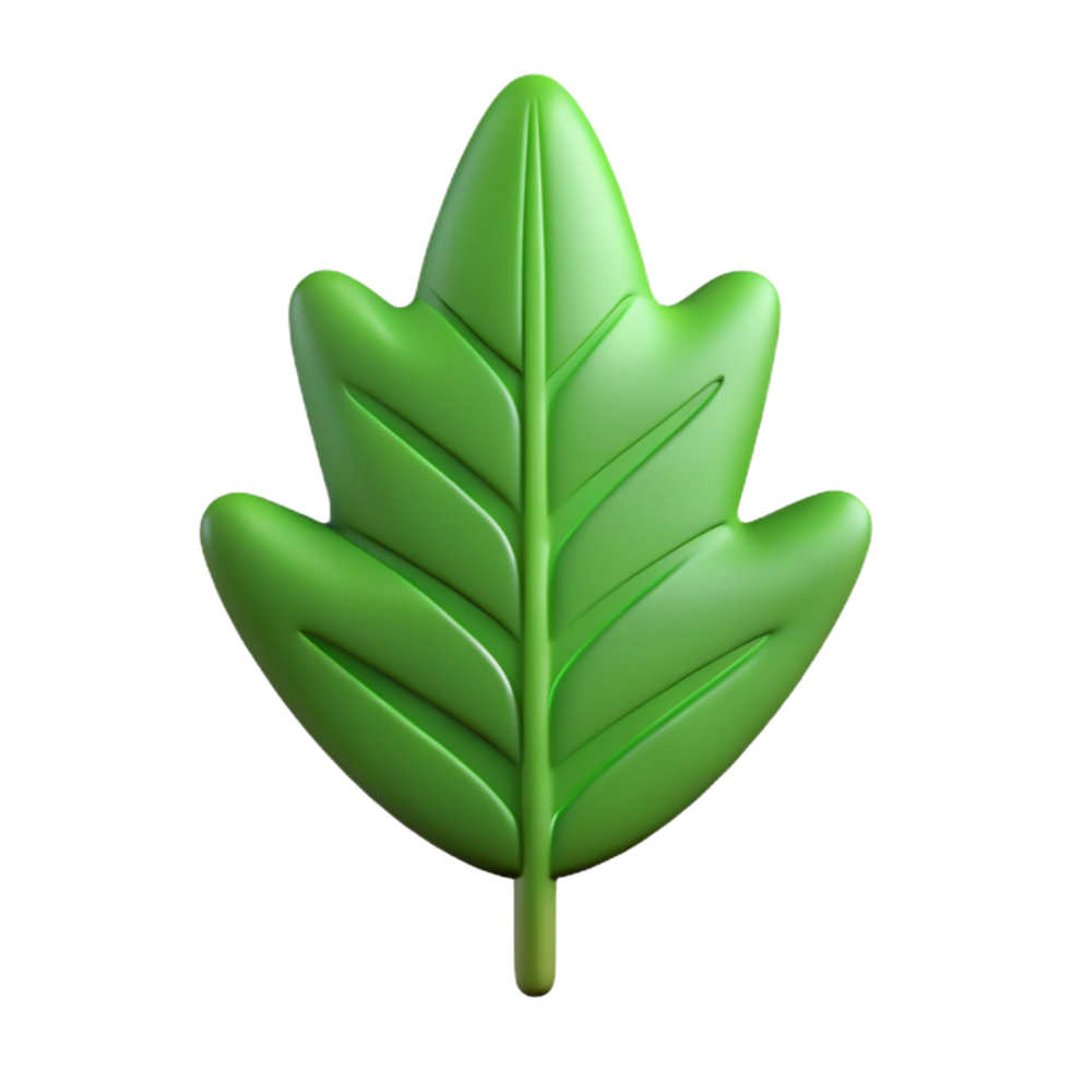 dazzling artistic Symmetrical leaf with clean lines. Flat green. Single-weight stroke with Scalable Design. original png