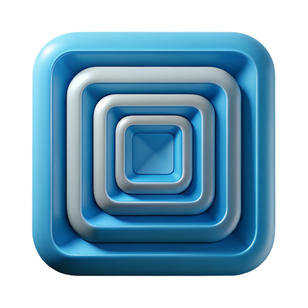sought-after traditional A series of concentric squares, minimal design, crisp edges with Scalable Design. premium png