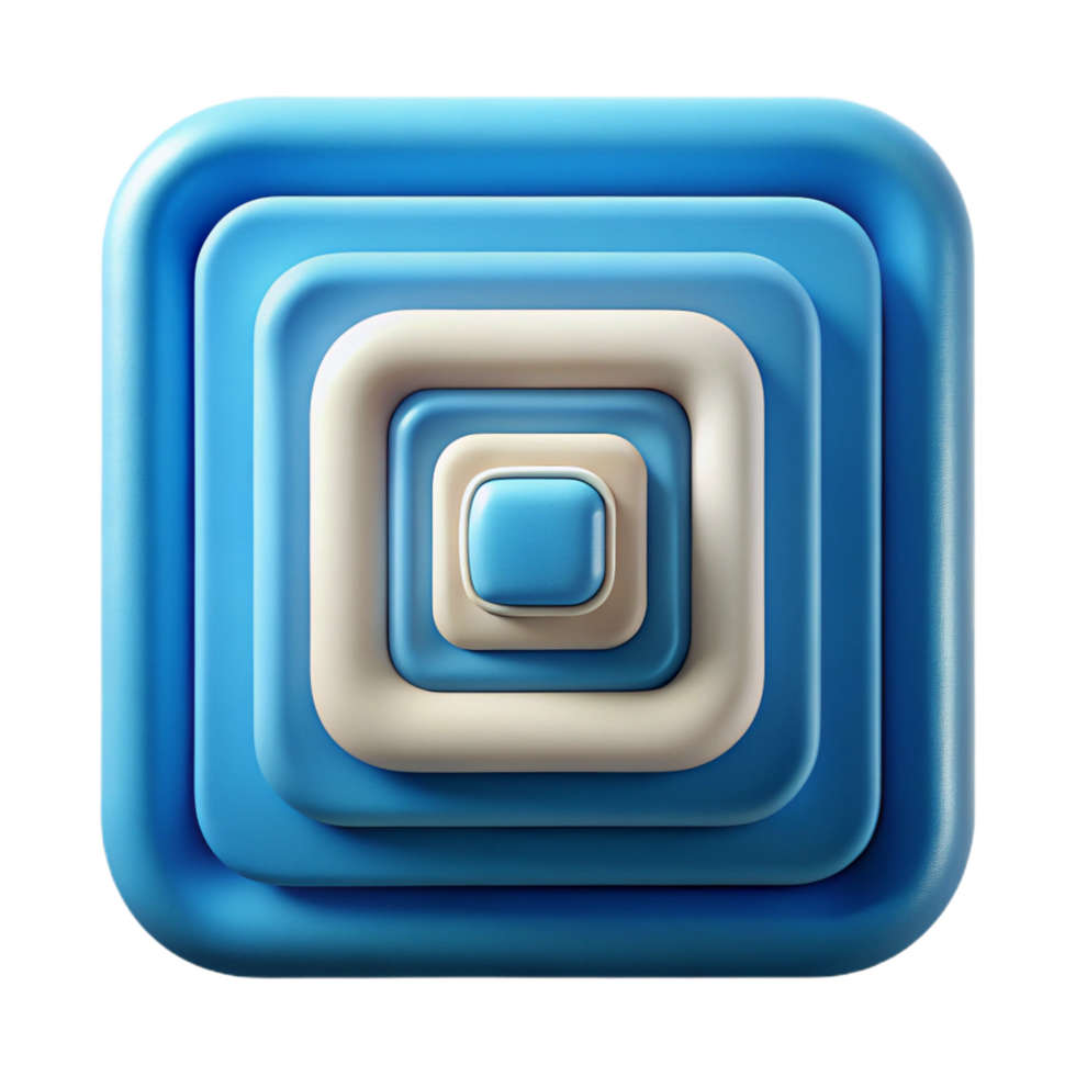 melancholic extraordinary A series of concentric squares, minimal design, crisp edges with Scalable Design. precision png