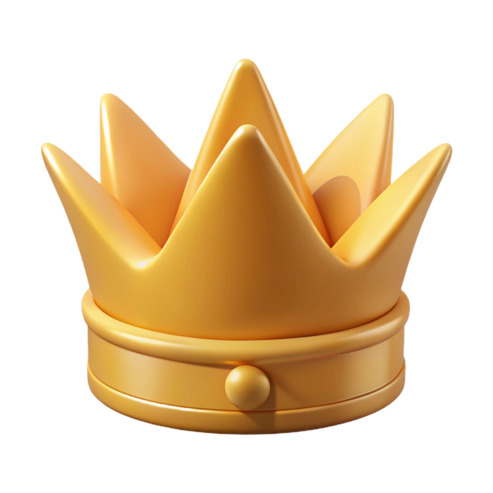 remarkable nordic Minimal crown icon with clean lines. Flat gold. with Scalable Design. impeccable png