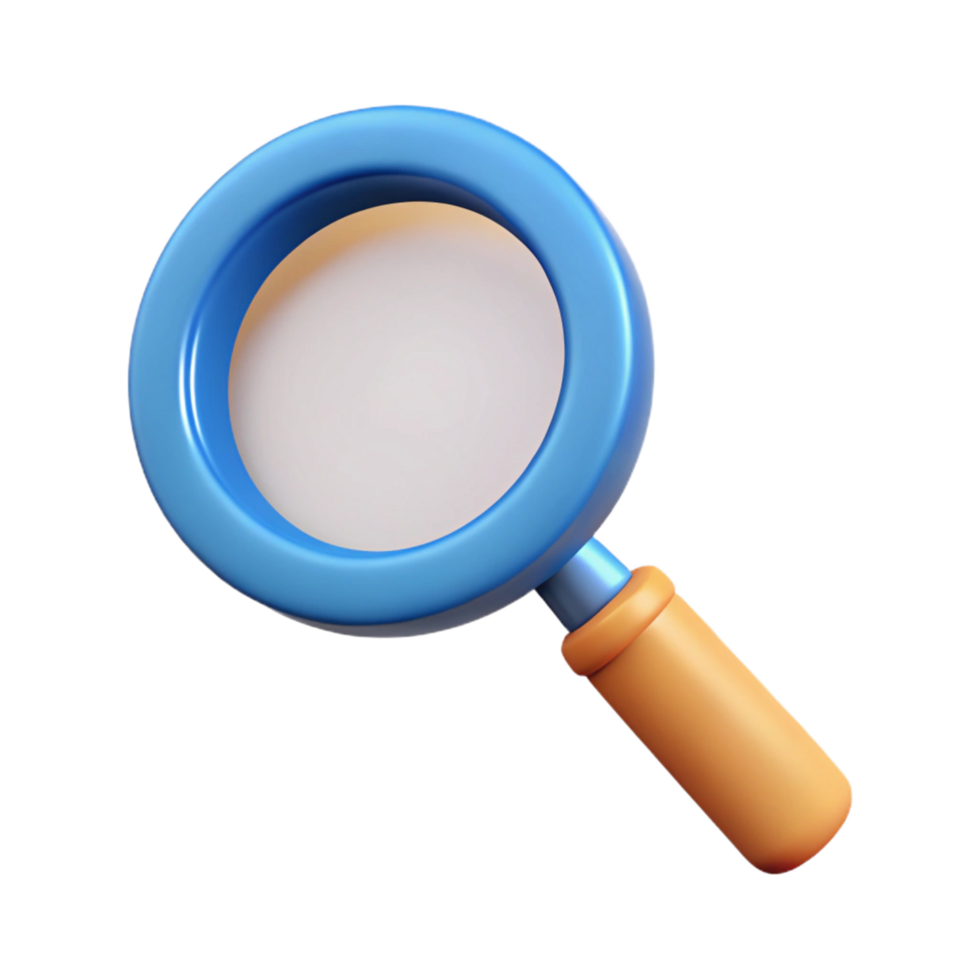 romantic impressive Scalable monoline magnifying glass. Clean lines, minimal, flat color with Scalable Design. expertly shot png