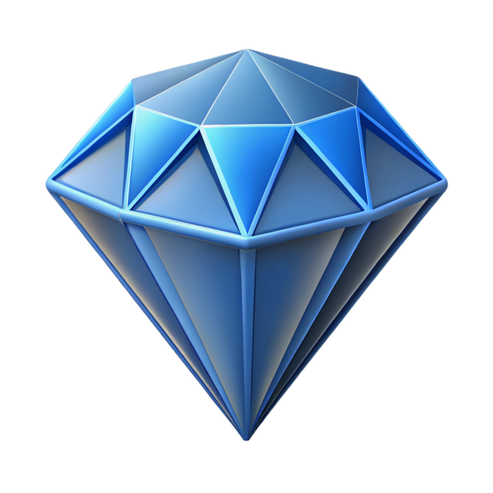 extraordinary reflective victorian Isometric diamond shape with facets. Geometric, symmetrical, clean lines with Scalable Design. luxury png