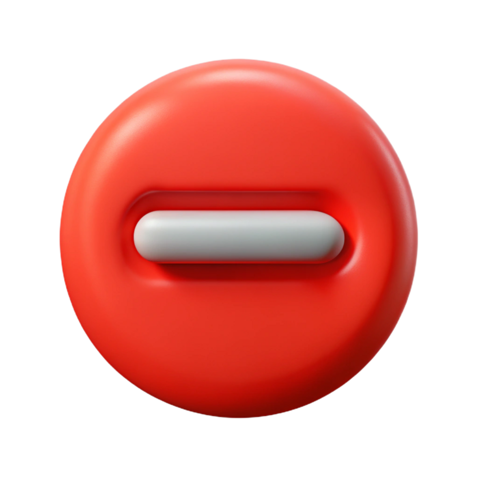 unforgettable abstract Scalable minus sign character, red, symmetrical design with Scalable Design. flawless png