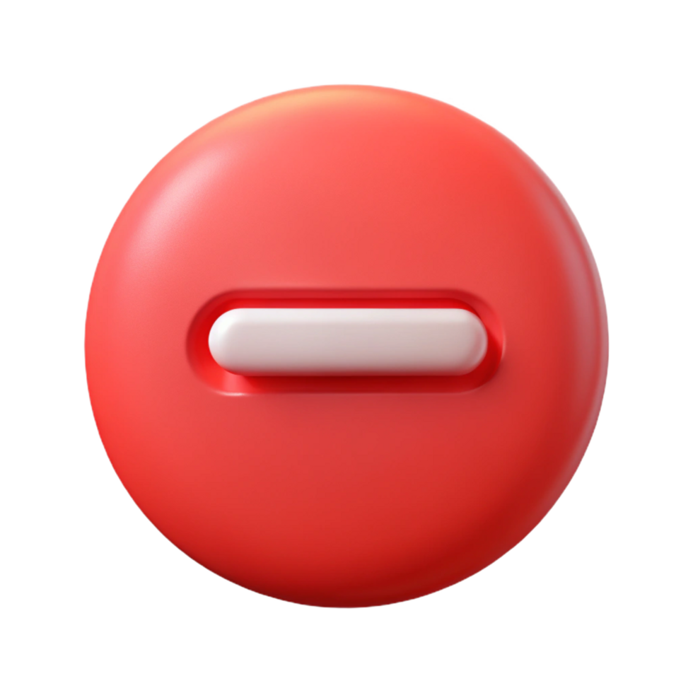 sought-after tropical Scalable minus sign character, red, symmetrical design with Scalable Design. luxury png