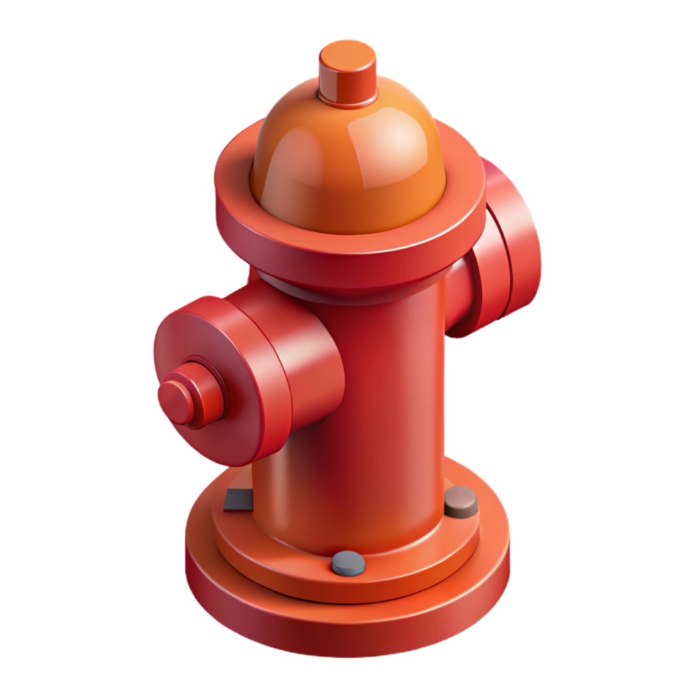 remarkable organic Isometric fire hydrant. Crisp edges, flat color with Scalable Design. authentic png