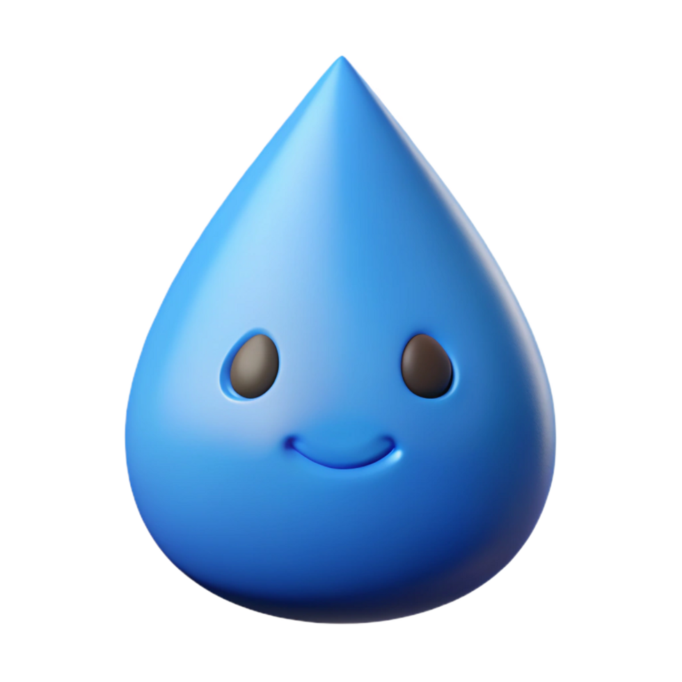 elegant creative Minimal teardrop character, single-weight stroke, blue with Scalable Design. detailed png