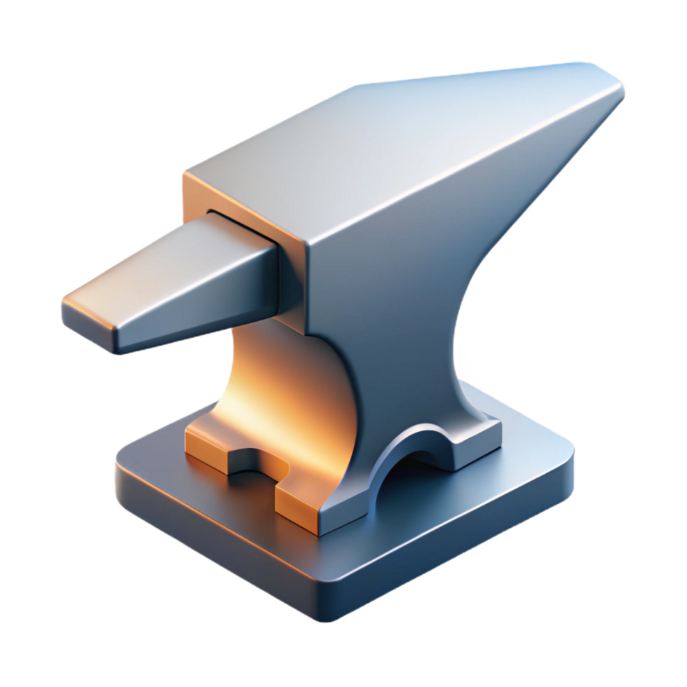 serene unparalleled Isometric anvil. Clean lines, minimal design with Scalable Design. png