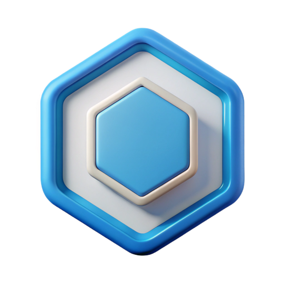 splendid reflective bohemian Hexagonal badge with a bold outline. Single-weight stroke, flat color, minimal with Scalable Design. fine detail png