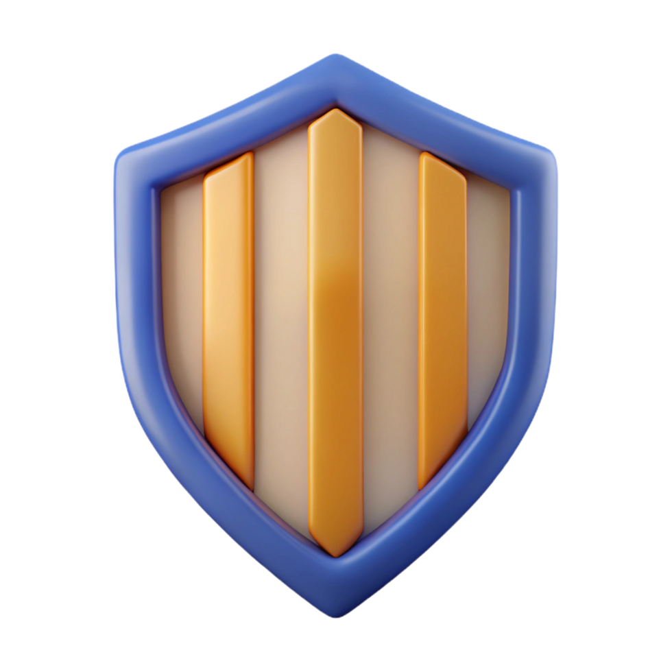 sought-after renaissance Shield-shaped badge with three vertical stripes. Flat color, clean lines, minimal with Scalable Design. sharp png