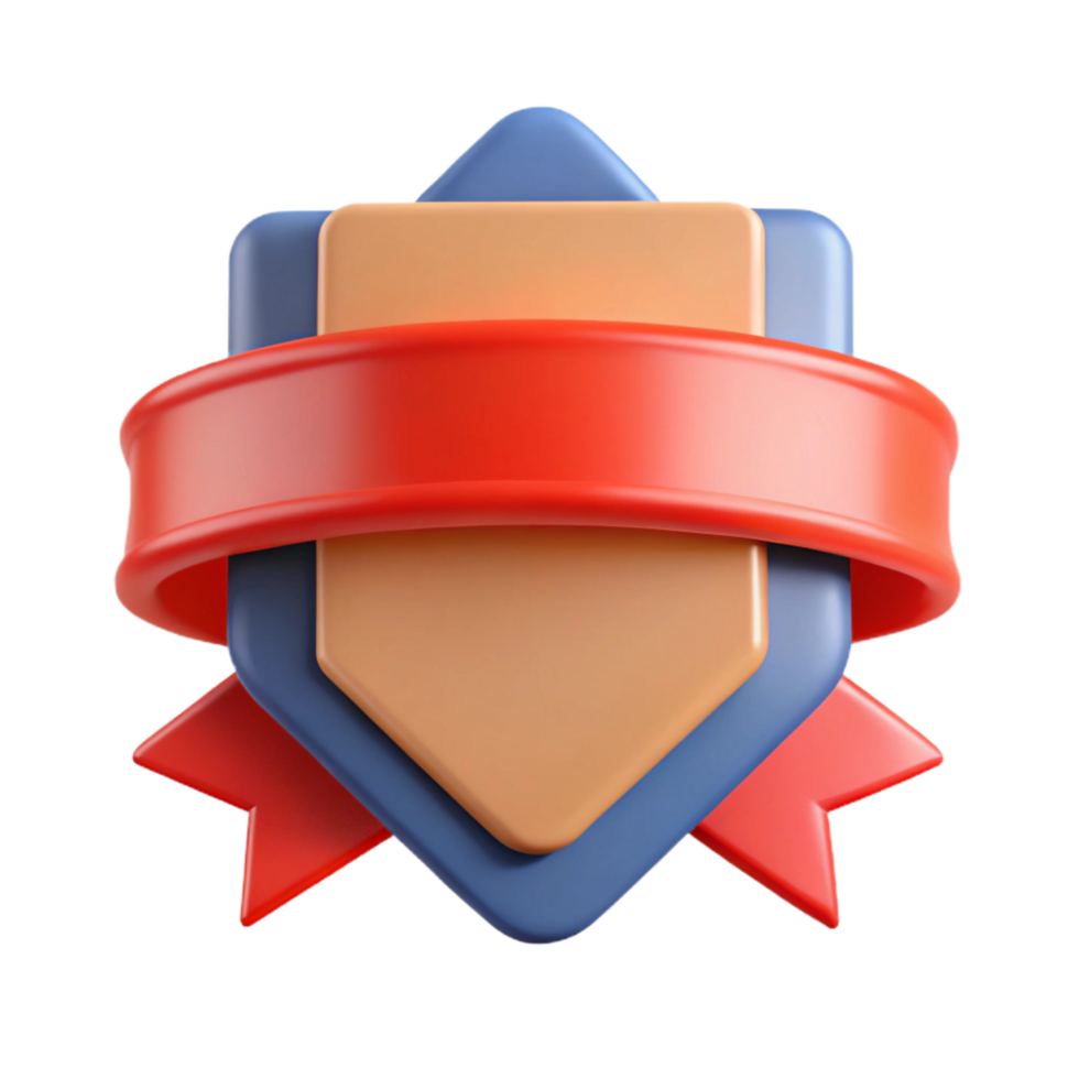 energetic serene Ribbon banner badge with text placeholder. Clean lines, flat color, crisp edges with Scalable Design. professional png