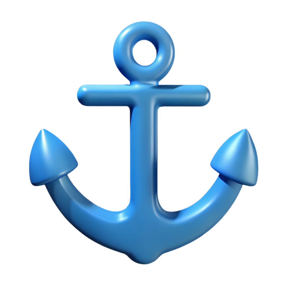reflective majestic Minimal anchor symbol with crisp edges and a single-weight stroke. with Scalable Design. expertly shot png