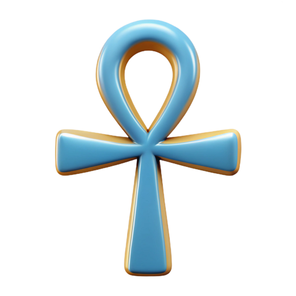 spectacular notable Clean lines form a symmetrical ankh symbol in flat color with Scalable Design. png