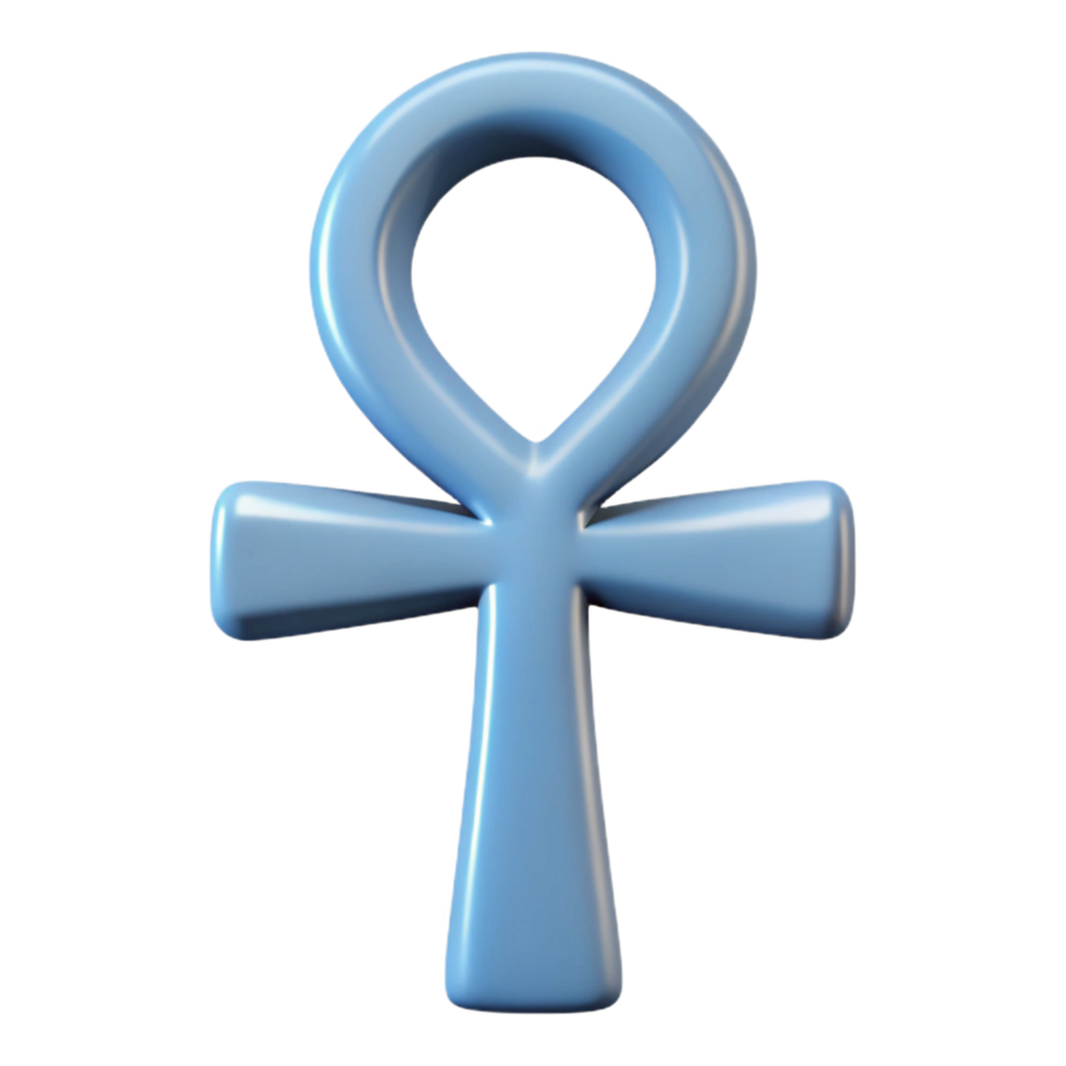 stunning gothic Clean lines form a symmetrical ankh symbol in flat color with Scalable Design. elite png