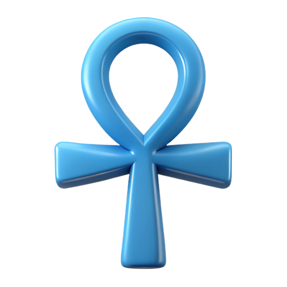 radiant iconic Clean lines form a symmetrical ankh symbol in flat color with Scalable Design. png