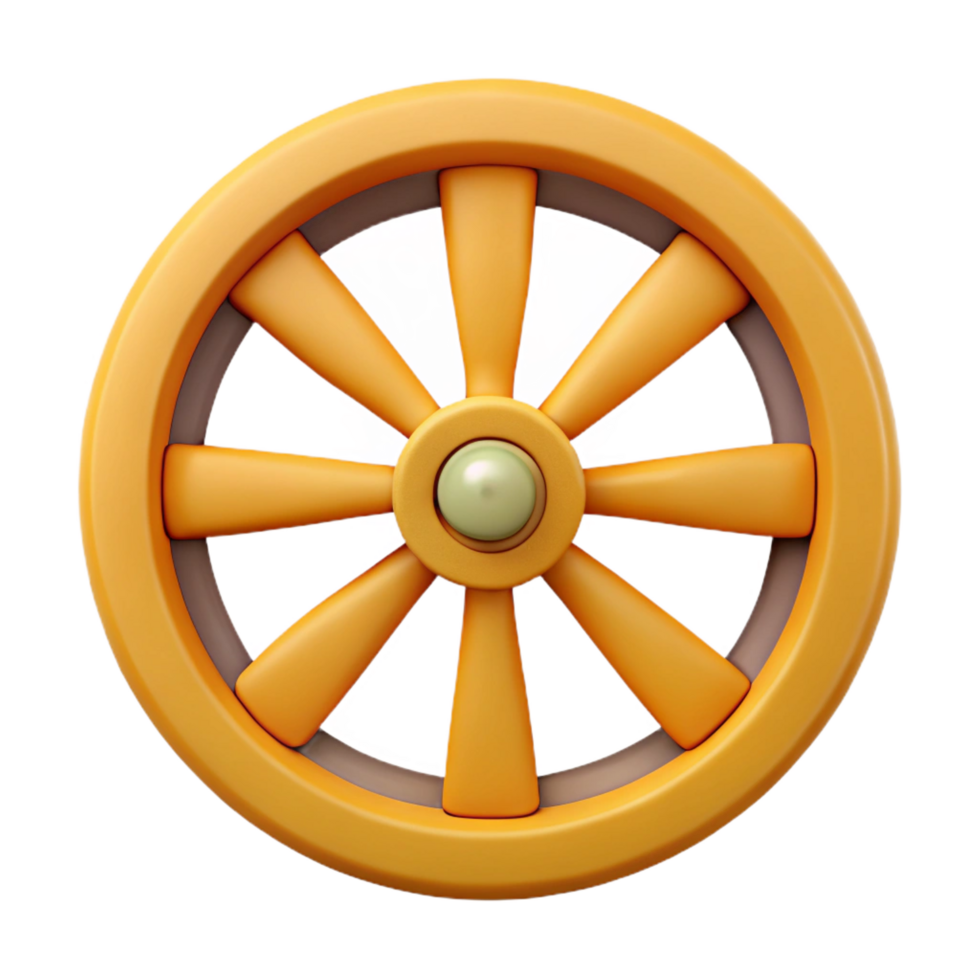 glorious energetic impressionist A stylized, flat color dharma wheel symbol with clean lines with Scalable Design. top-tier png