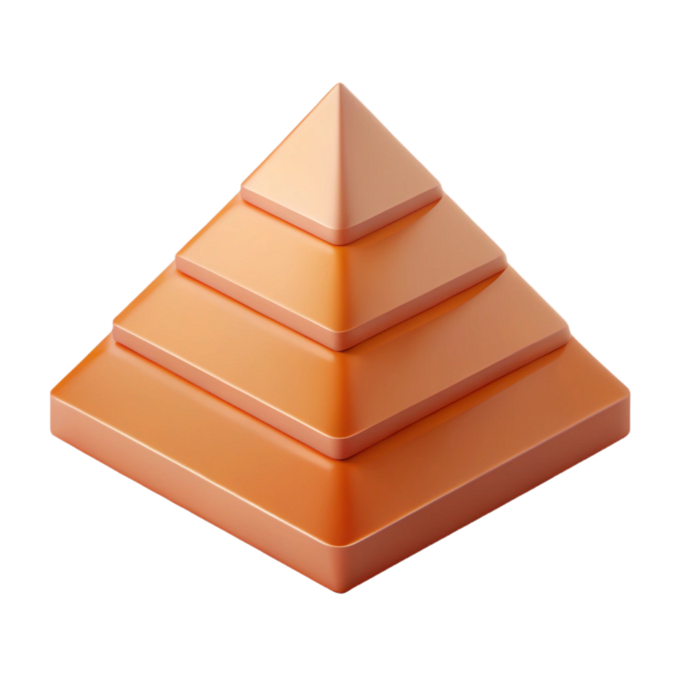 impressive geometric Isometric pyramid. Minimal design, with Scalable Design. professional png