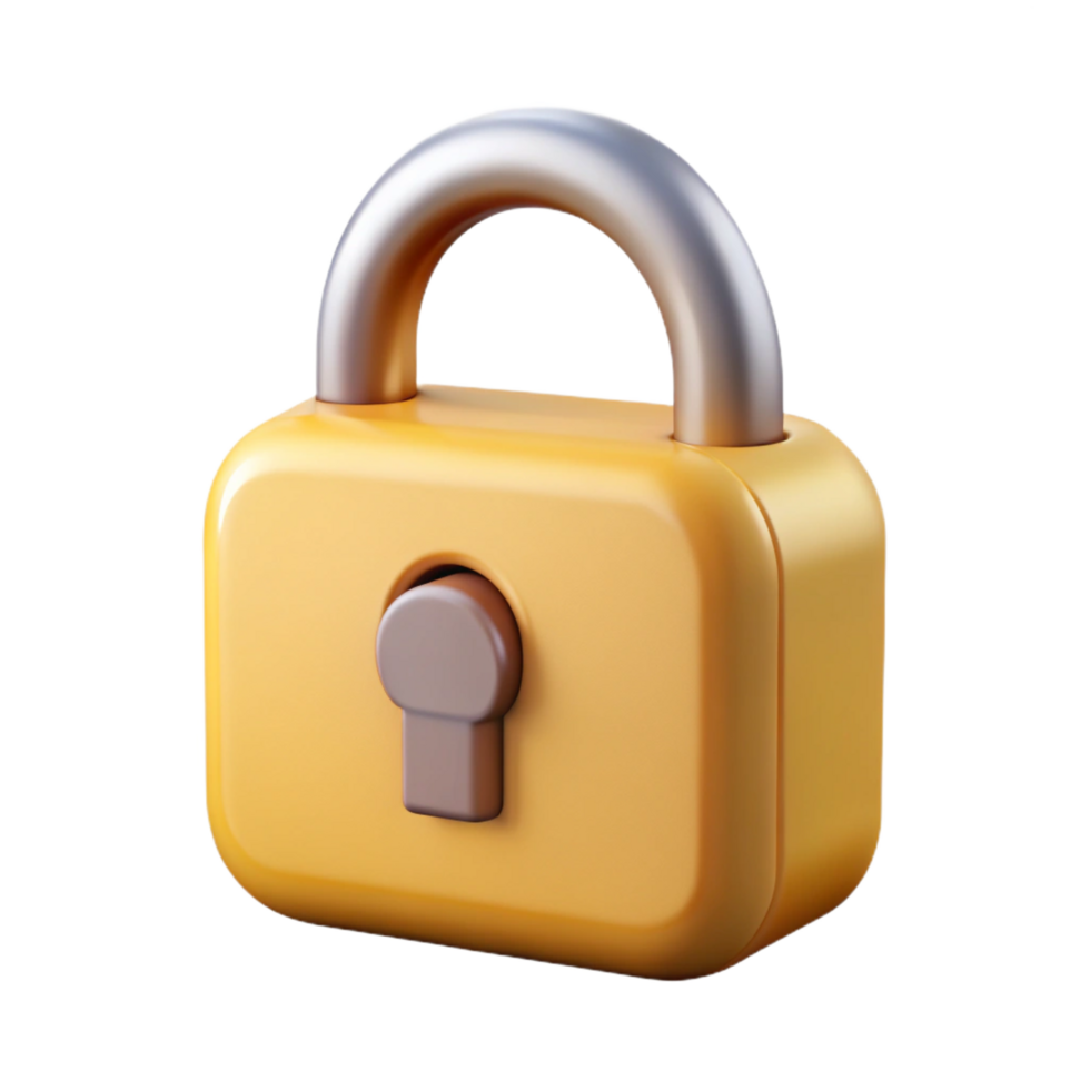 immaculate ethereal bohemian Closed padlock pictogram. Crisp edges, single-weight stroke, with Scalable Design. professional png