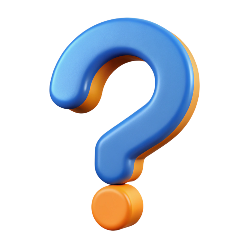 tranquil pristine Flat color, stylized question mark symbol with clean lines with Scalable Design. high quality png