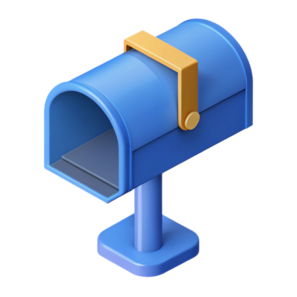 elegant passionate nordic Isometric mailbox. Scalable, clean lines with Scalable Design. handcrafted png