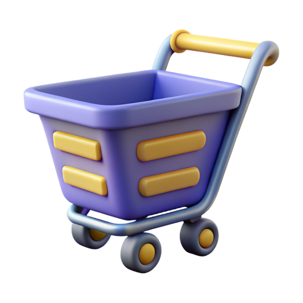 stunning playful art deco A flat color shopping cart icon. Clean lines, scalable, single-weight stroke with Scalable Design. high quality png