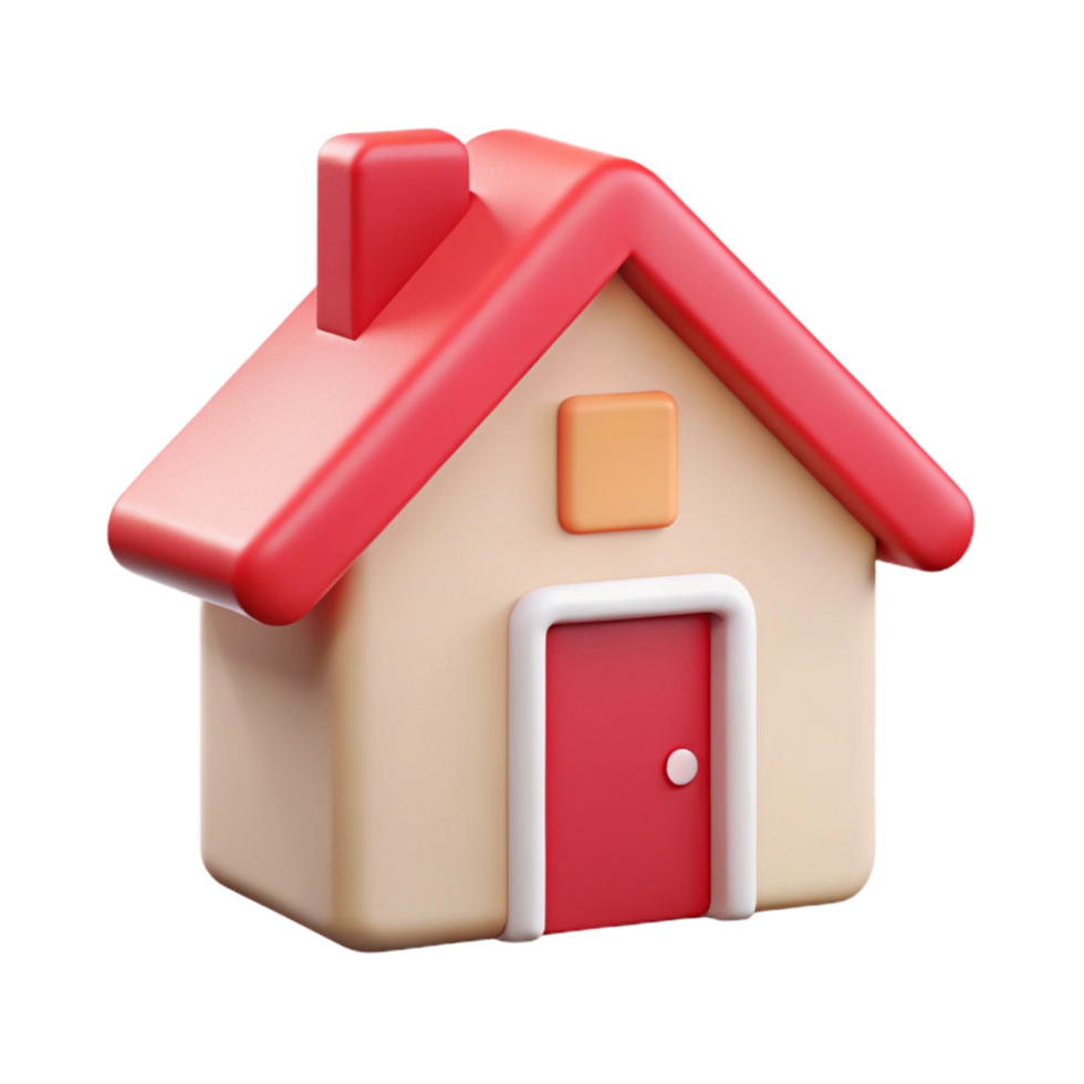 intense radiant A simple house icon. Crisp edges, flat color, minimal design with Scalable Design. 8K png