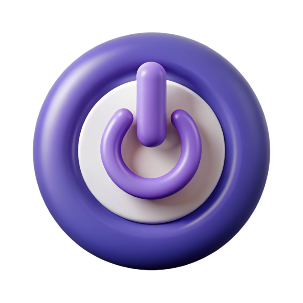 intense spectacular Minimalist power button symbol with sharp edges and a flat color with Scalable Design. professional png