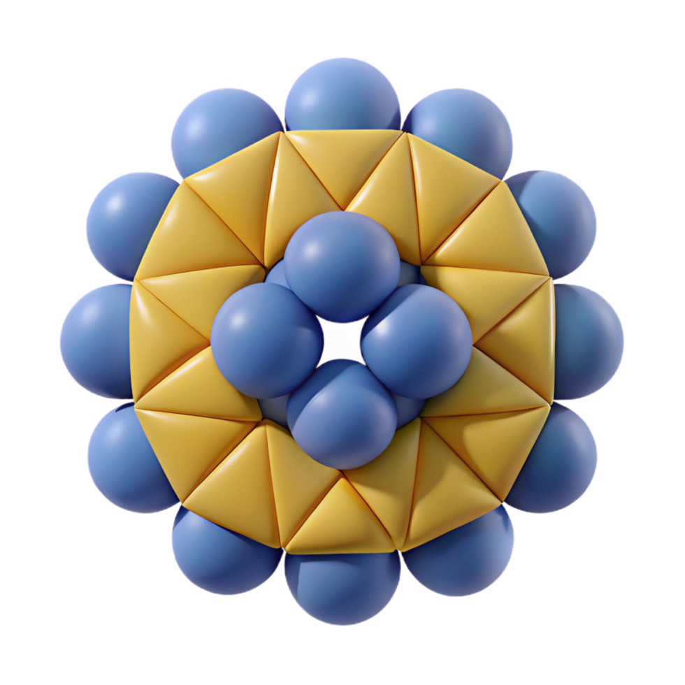 beautiful art deco A symmetrical arrangement of circles and triangles, crisp edges, flat color with Scalable Design. top-tier png