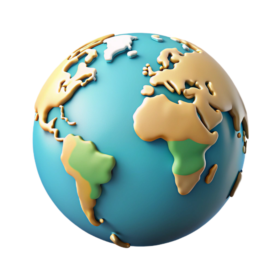 alluring inspired World map with highlighted continents. Minimal, clean lines, flat color with Scalable Design. png