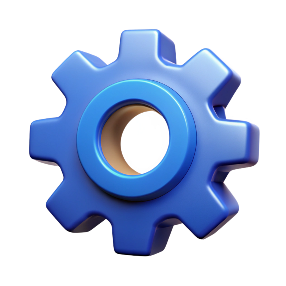 distinctive urban Gear icon with four cogs. Symmetrical, crisp edges, single-weight stroke with Scalable Design. luxury png
