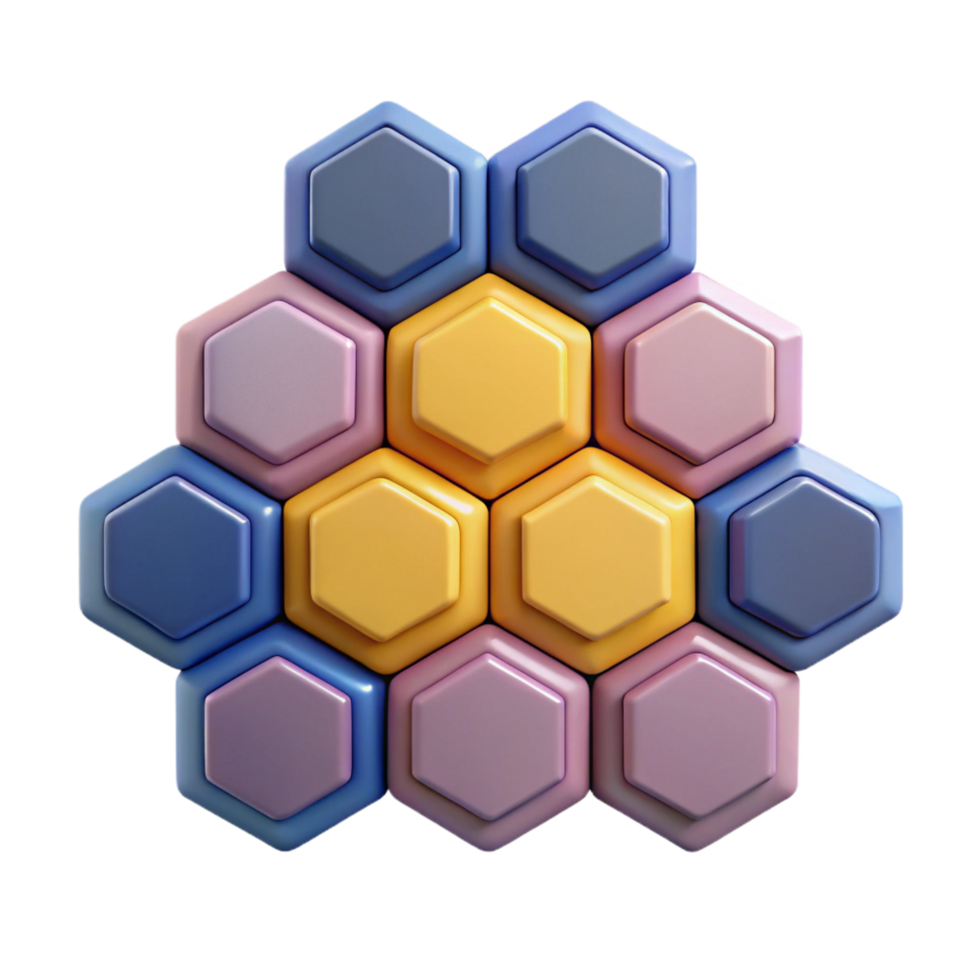 joyful mesmerizing Geometric pattern of hexagons. Single-weight stroke, flat color. with Scalable Design. sharp png