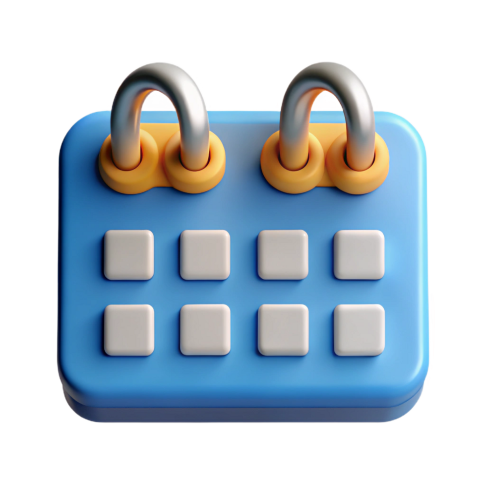 energetic spectacular Calendar icon with a grid layout. Scalable, crisp edges, single-weight stroke with Scalable Design. luxury png