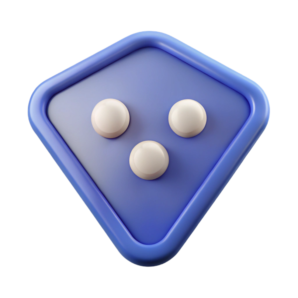 majestic notable Triangular badge with three small circles. Minimal, single-weight stroke, with Scalable Design. png
