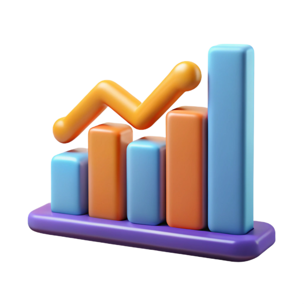 gorgeous creative Graph icon with a rising line. Scalable, clean lines, single-weight stroke with Scalable Design. perfect clarity png