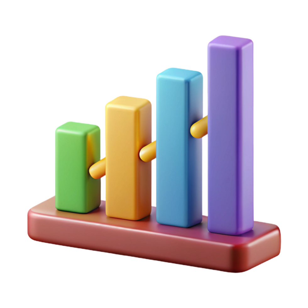 sumptuous baroque Horizontal bar graph with labeled axes. Crisp edges, flat color, minimal design with Scalable Design. fine detail png