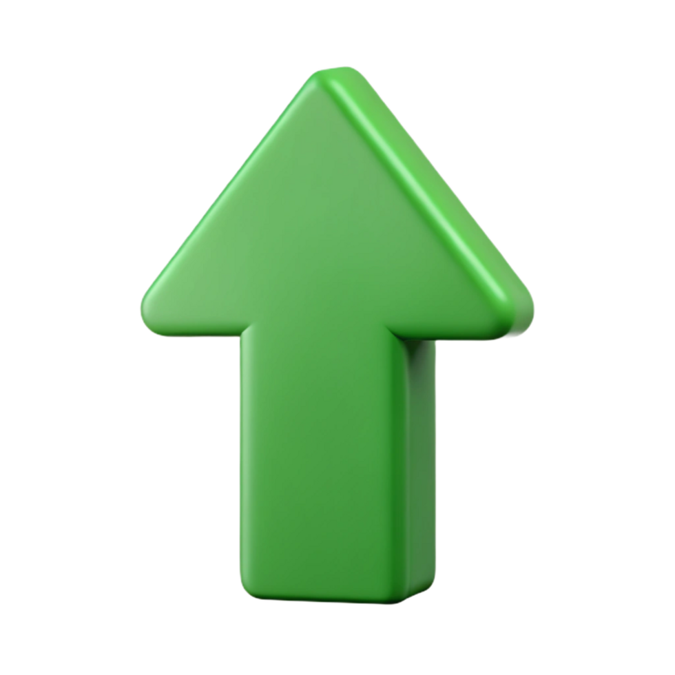 magnificent abstract Minimalist arrow pointing up, clean lines, flat green, with Scalable Design. luxury png