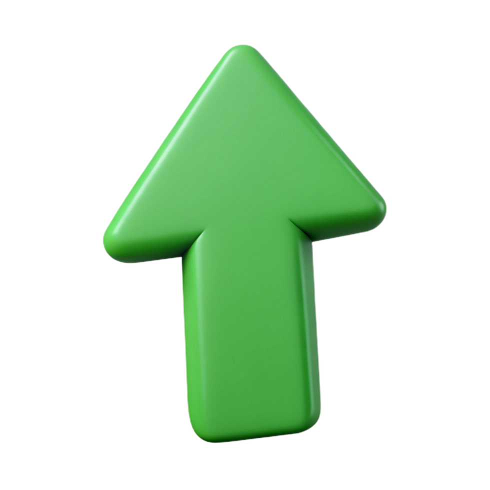 beautiful signature Minimalist arrow pointing up, clean lines, flat green, with Scalable Design. png
