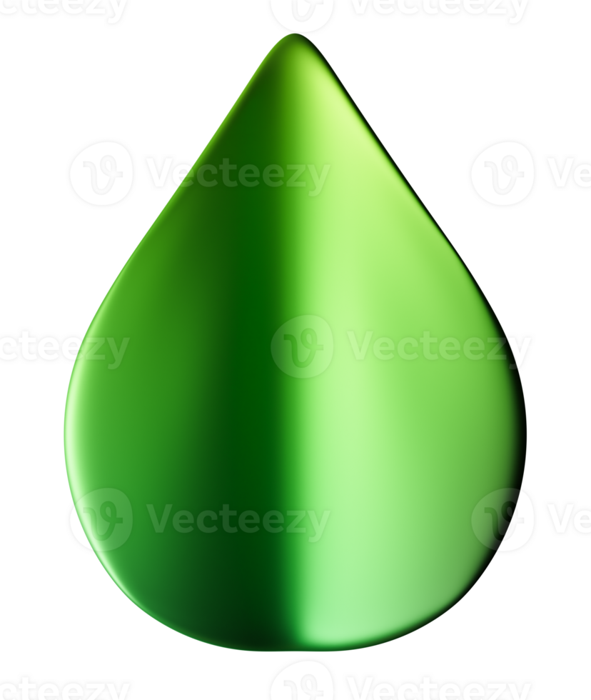 3D green leaf illustration with glossy, organic look, isolated on transparent background. Perfect for eco-friendly, botanical designs png