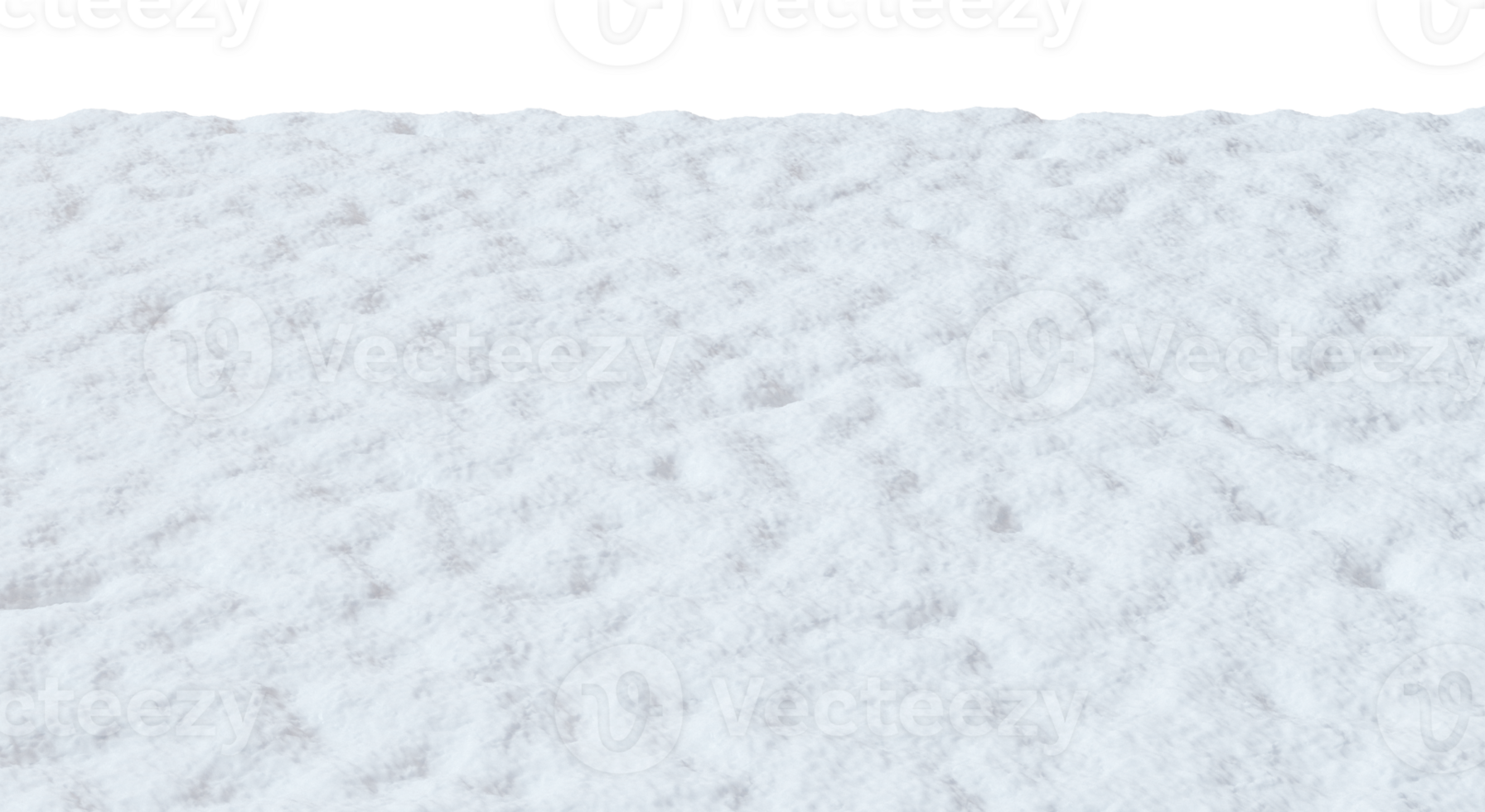 A detailed snow landscape displays a soft, fluffy texture on transparent background. The three-dimensional effect enhances the sense of depth and realism, ideal for winter scenes png