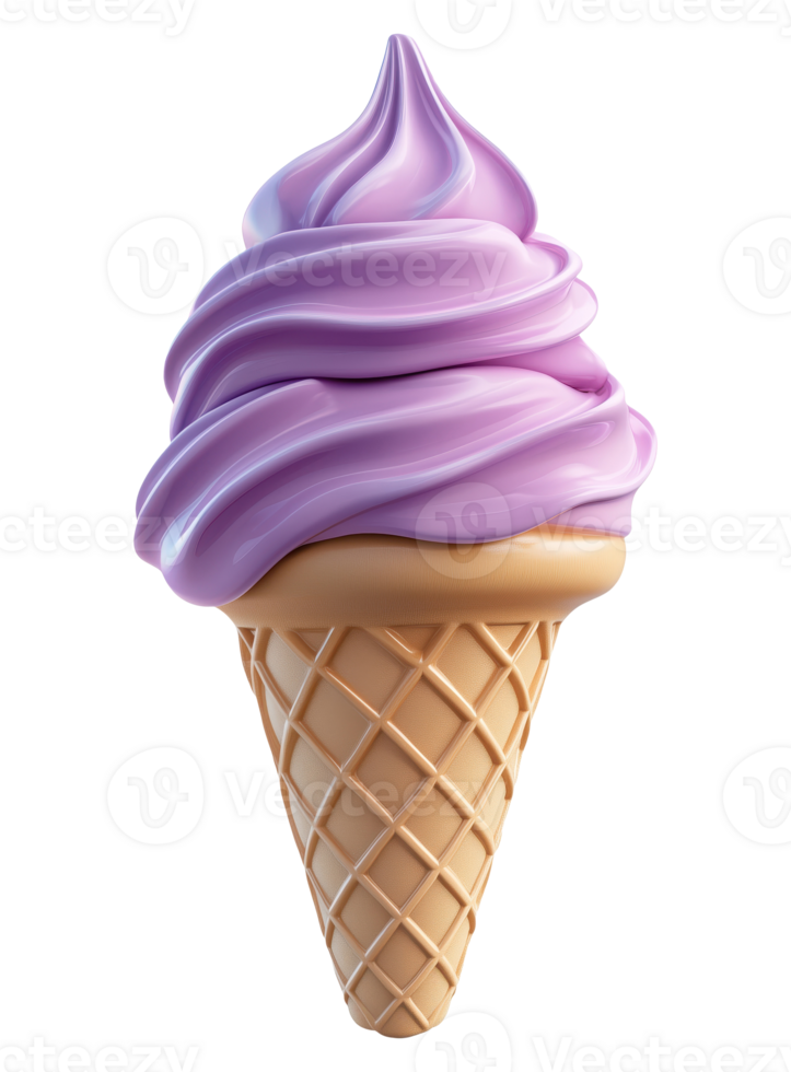 Ice cream cone illustration isolated on transparent background png