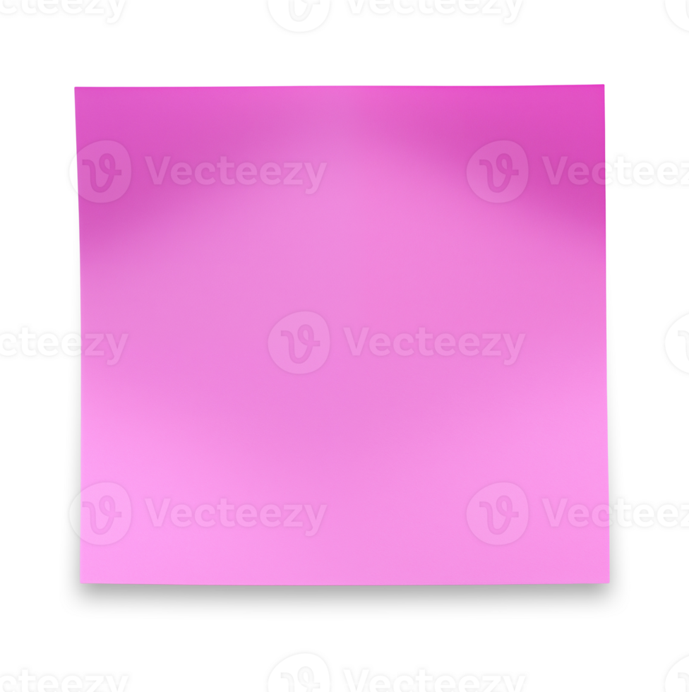Blank purple paper sticky note isolated on transparent background png
