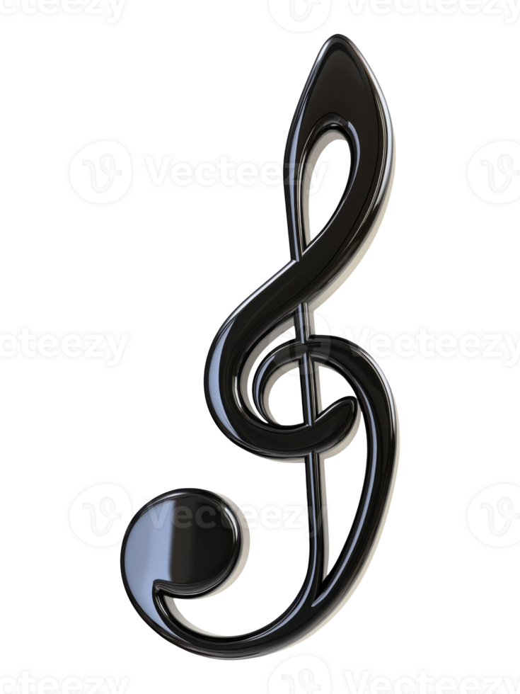 Black music note illustration isolated on a transparent background png