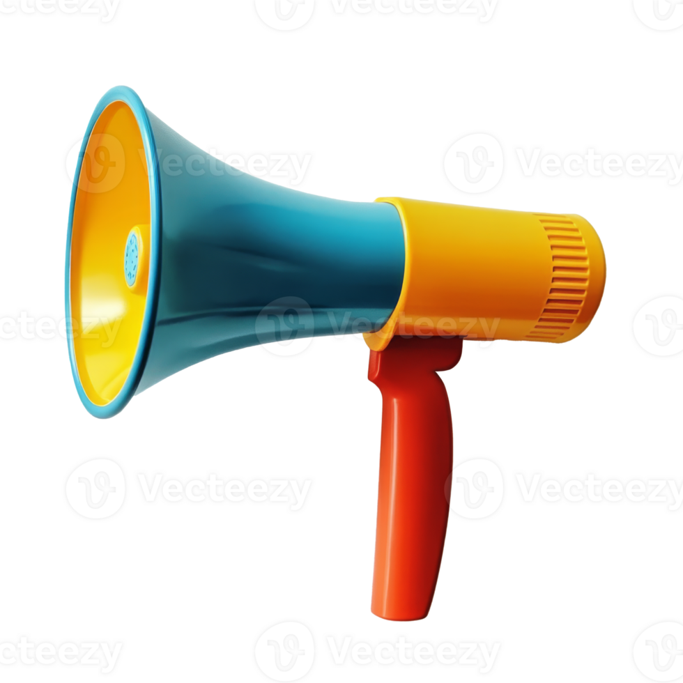 Colorful Megaphone, CLose Up png